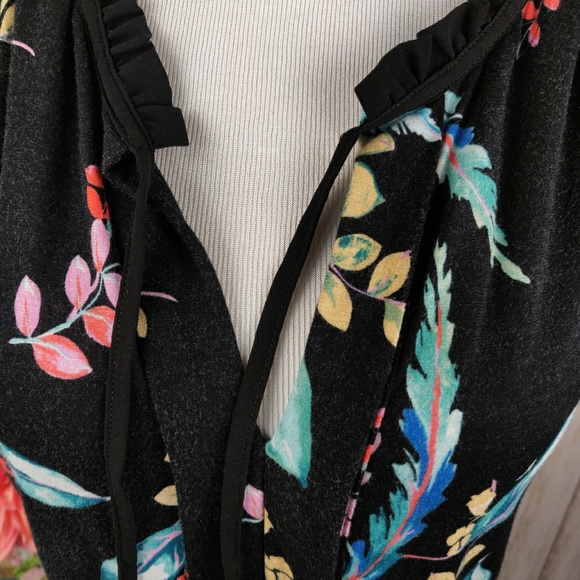 Anthropologie Meadow Rue florla tie neck top a36 - Picture 8 of 8